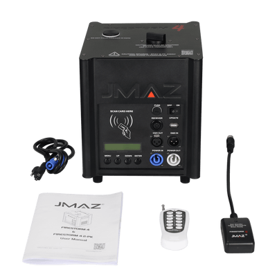 JMAZ FIRESTORM 4 - 600W Cold Spark Machine with Automatic Effect, Height and Duration Modes, Self-Cleaning & Tip-Over Protection