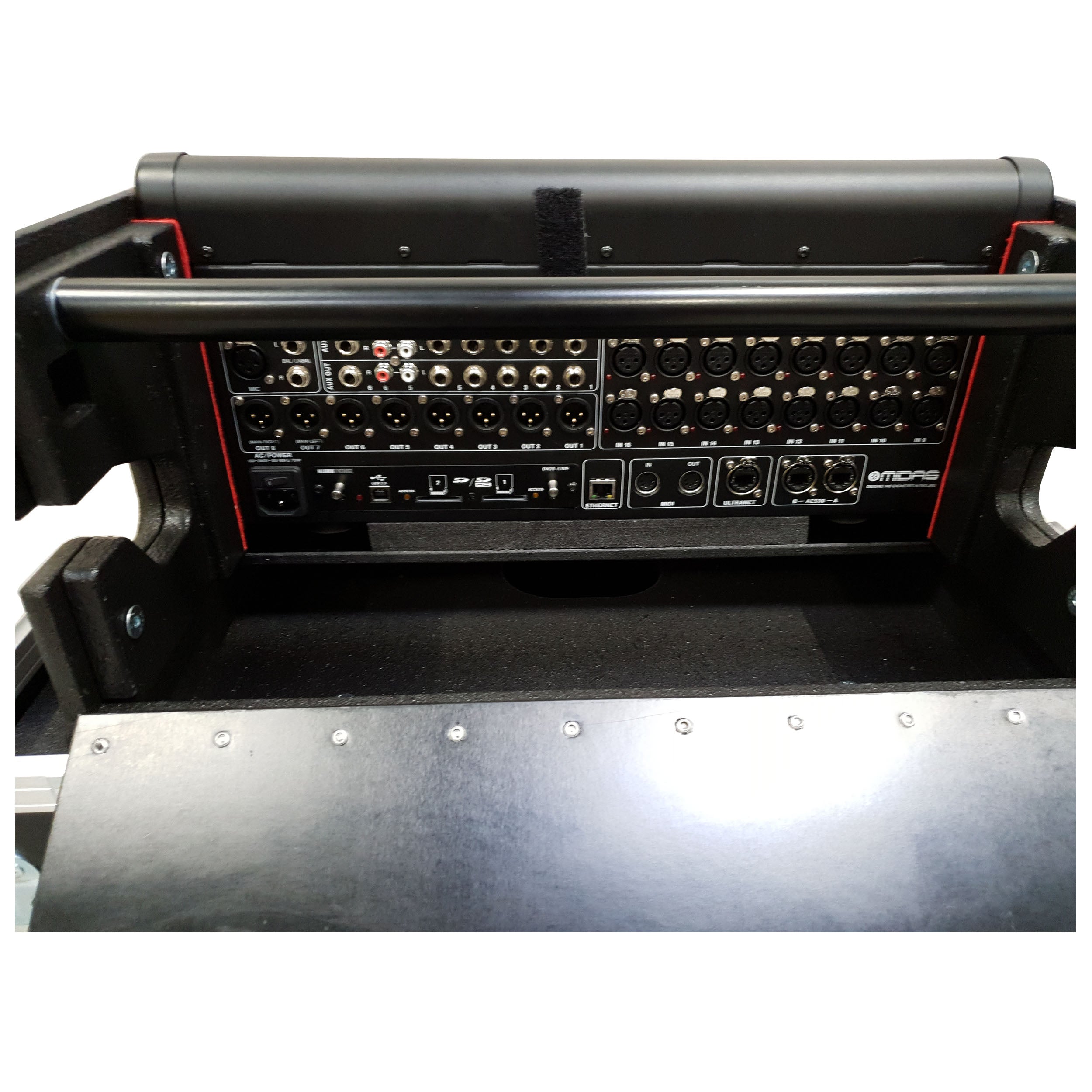 ProX MIDAS M32R Flip-Ready Hydraulic Console Easy Retracting Lifting 1U Rack Space Case by ZCASE