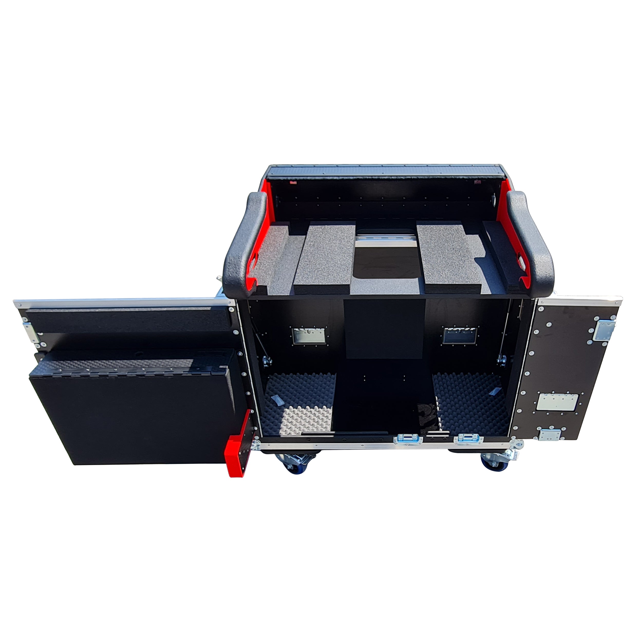 ProX DiGiCO S21 Flip-Ready Hydraulic Console Easy Retracting Detachable Lifting Console Flight Case with wheels by ZCASE