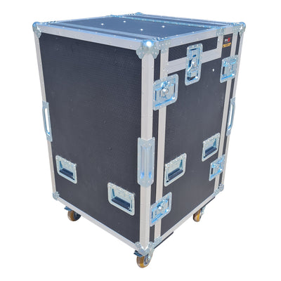 ProX Mobile AV Broadcasting Streaming Recording Studio Workstation Case with 4U Top 12U Bottom