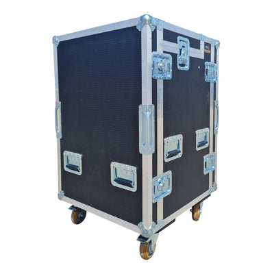 ProX Mobile AV Broadcasting Streaming Recording Studio Workstation Case with 4U Top 12U Bottom