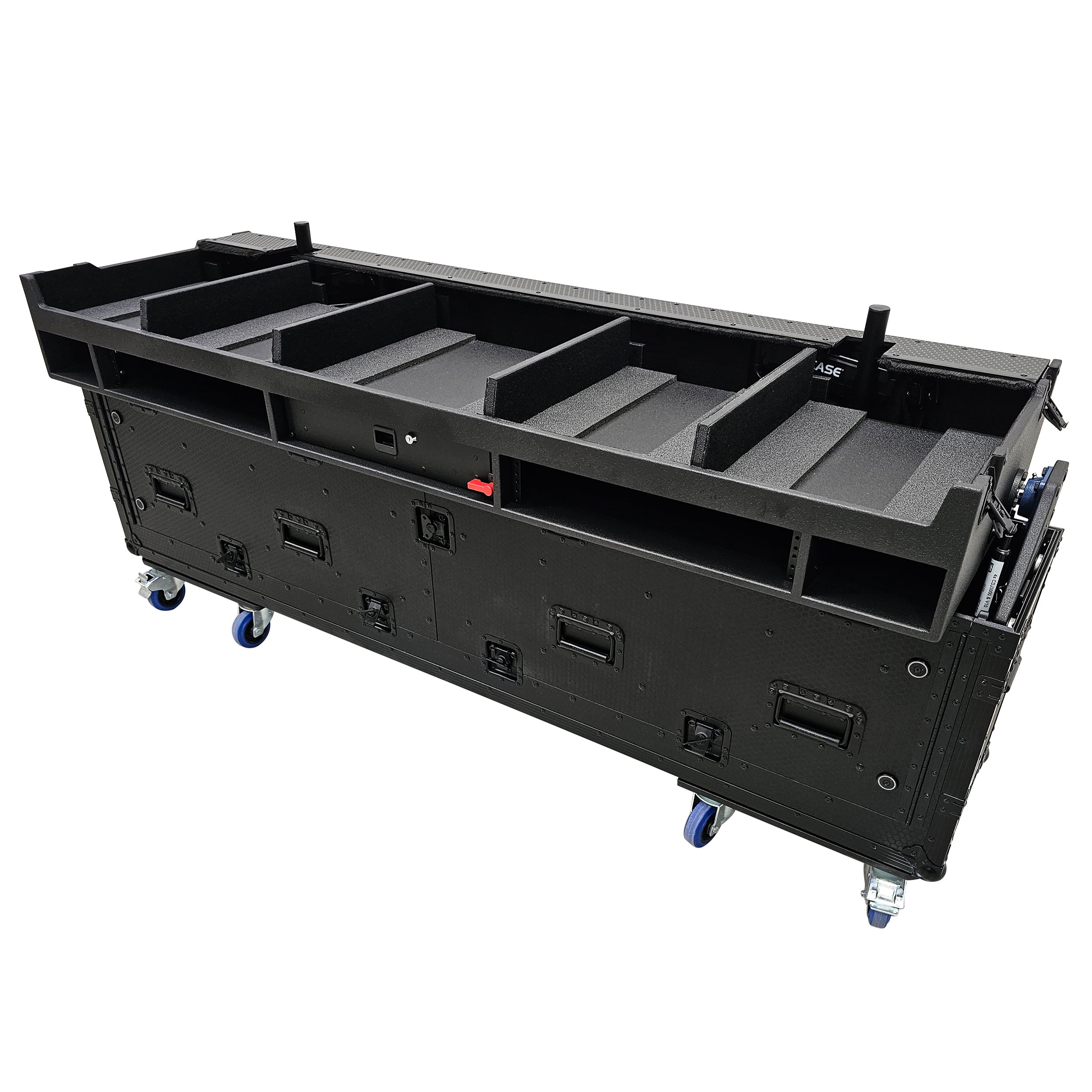 ProX Flip-Ready Easy Retracting Hydraulic Lift Case for 4x Pioneer CDJ-3000 and DJM-V10 or A9 System