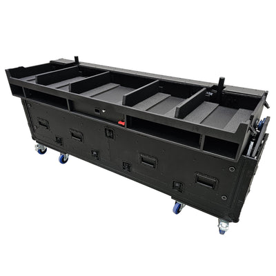 ProX Flip-Ready Easy Retracting Hydraulic Lift Case for 4x Pioneer CDJ-3000 and DJM-V10 or A9 System