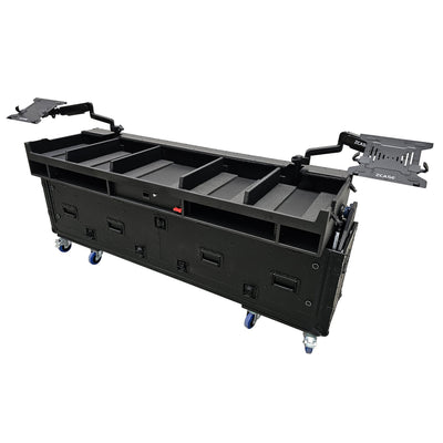 ProX Flip-Ready Easy Retracting Hydraulic Lift Case for 4x Pioneer CDJ-3000 and DJM-V10 or A9 System