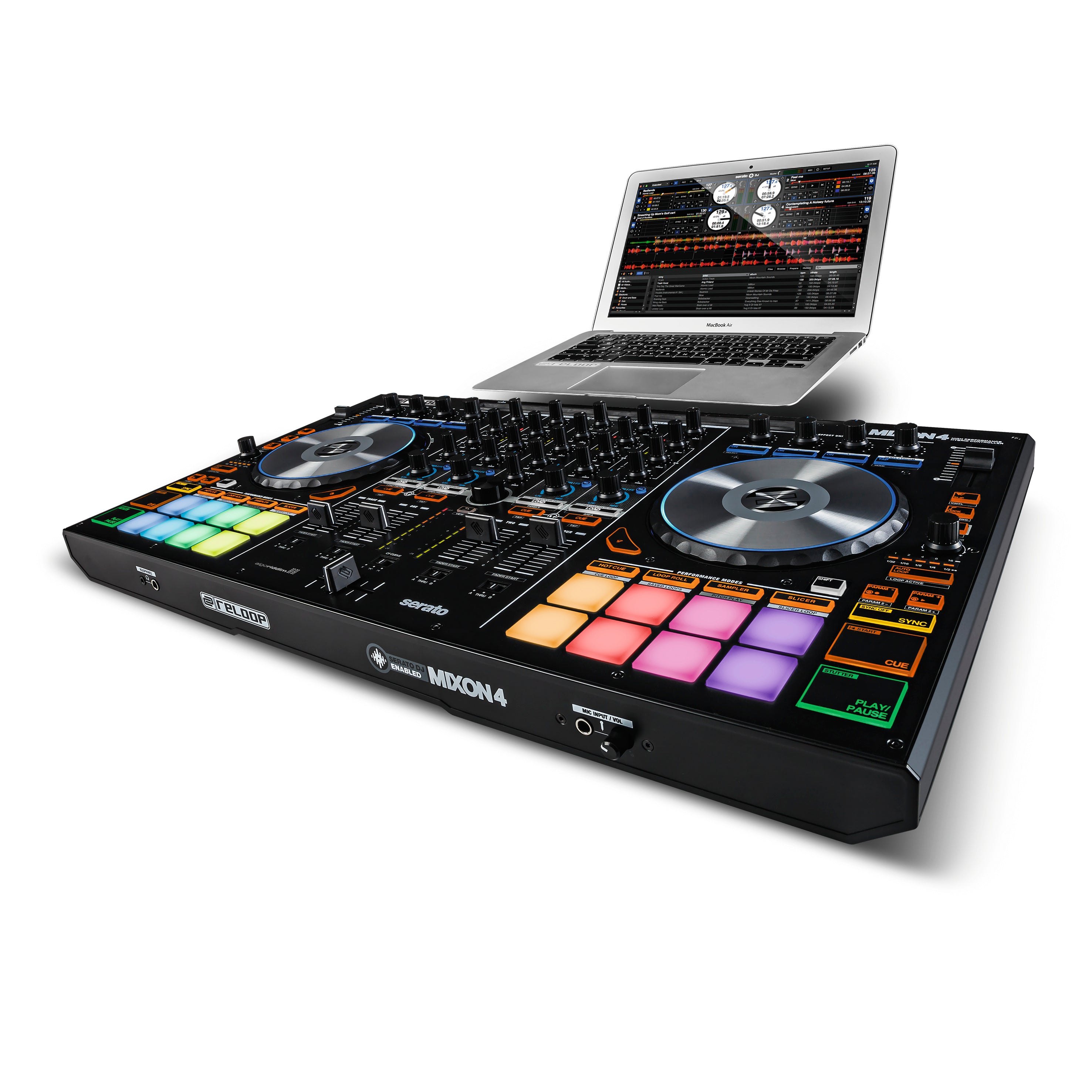 Reloop Mixon 4 - 4-Channel High Performance Hybrid DJ Controller For Serato DJ & Algoriddim