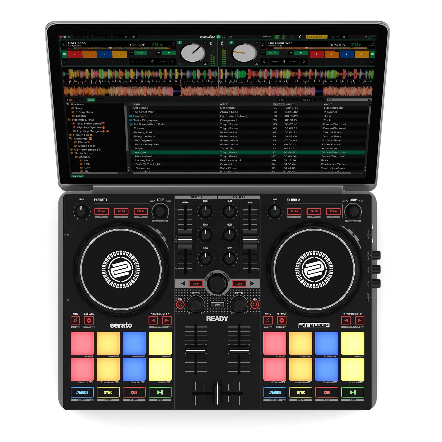 Reloop Ready - Ultra-Portable 13" Serato Performance Controller