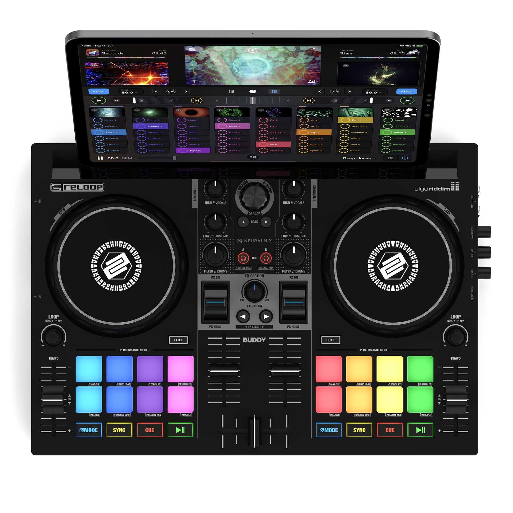 Reloop Buddy 2デッキDJコントローラー Reloop Buddy Compact 2-Deck djay Controller | The DJ Hookup