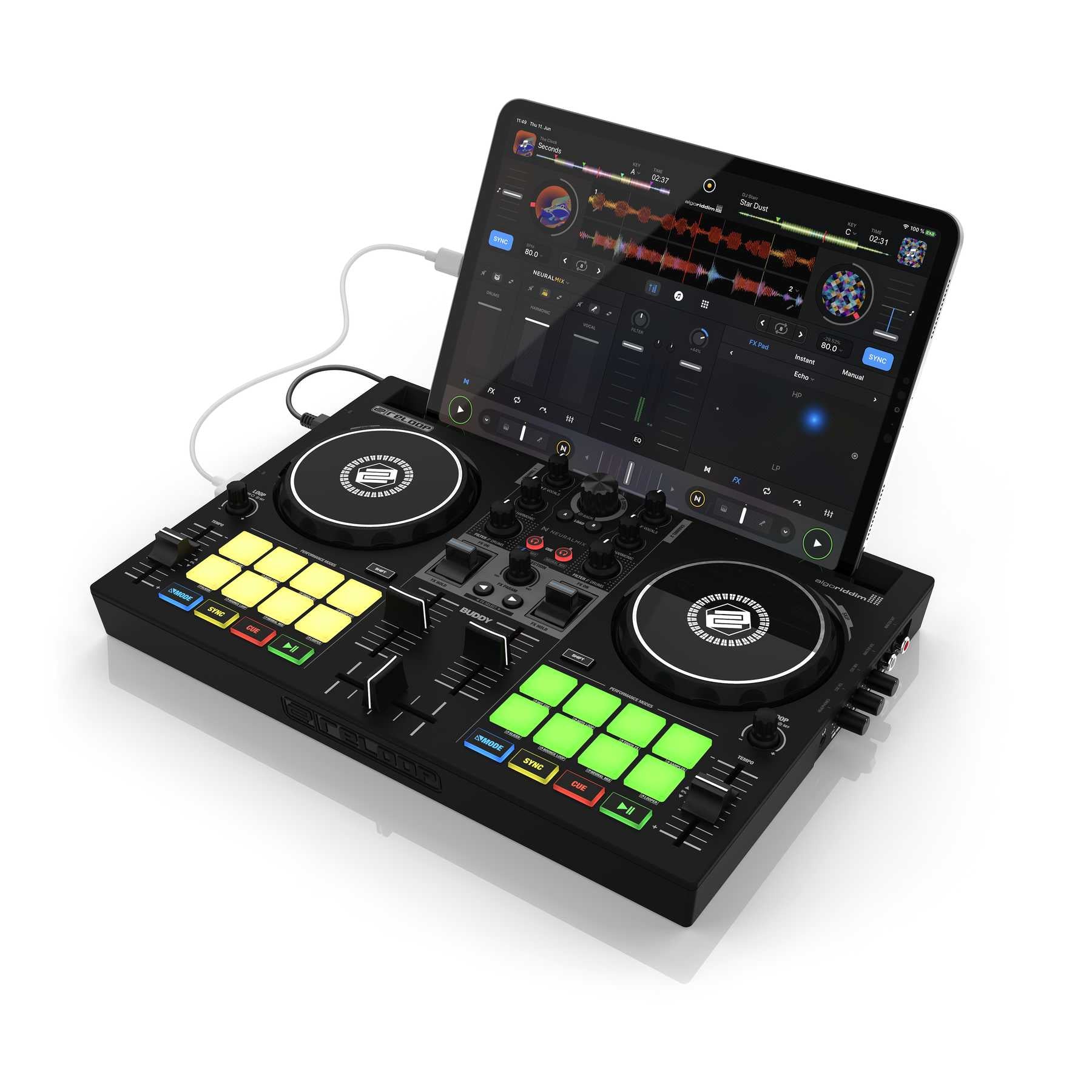 DJ機材 reLOOP BUDDY COMPACT 2-DECK DJ Reloop Buddy Compact 2-Deck djay Controller | The DJ Hookup