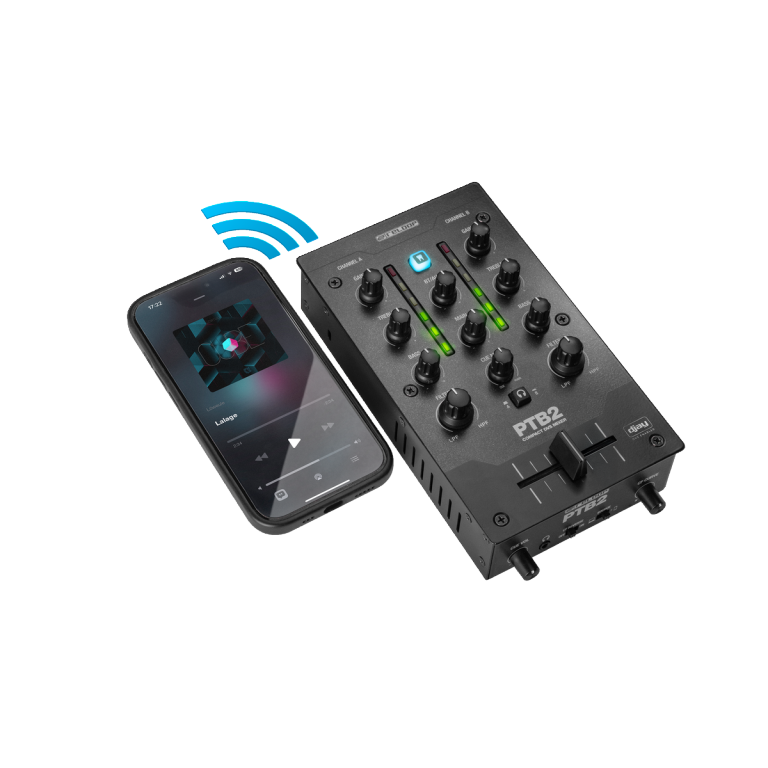 Reloop PTB2 - Portable 2+1-Channel DJ Mixer with DVS & Bluetooth Interface
