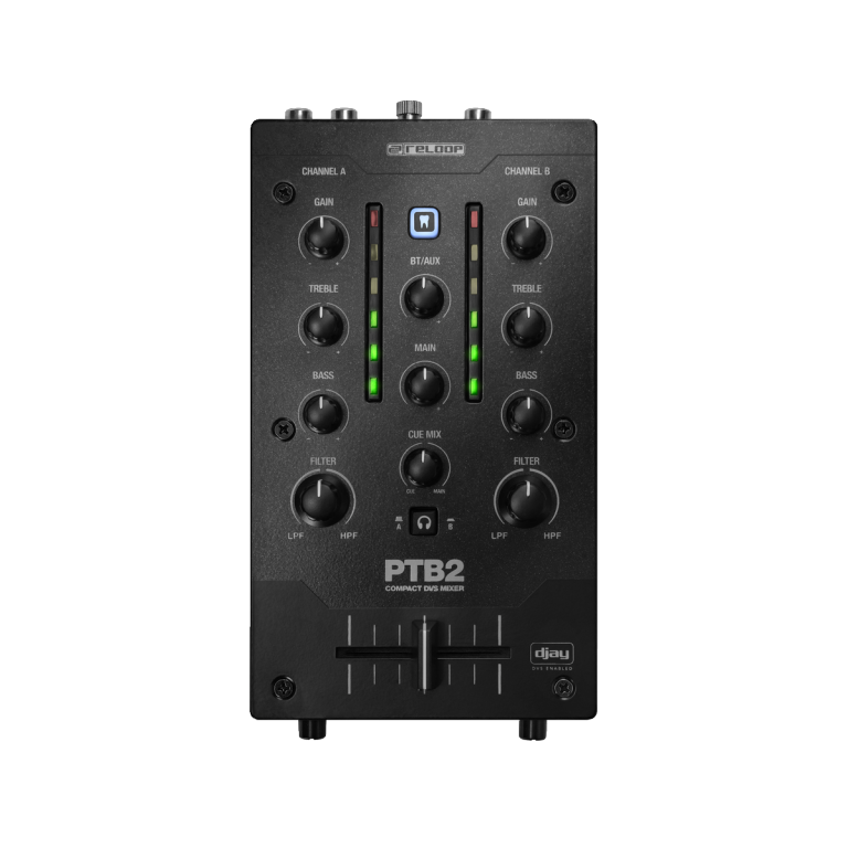 Reloop PTB2 - Portable 2+1-Channel DJ Mixer with DVS & Bluetooth Interface