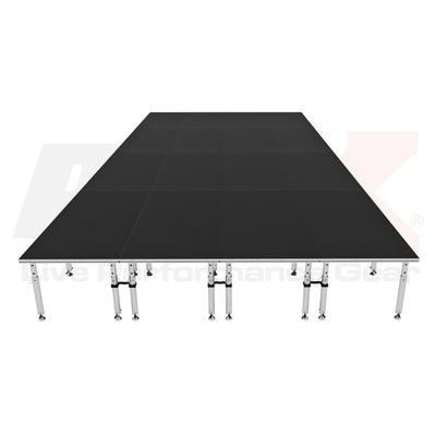 ProX StageQ 16x32ft Portable Stage Platform Package with 16 Decks Event Staging System 28-48" Height