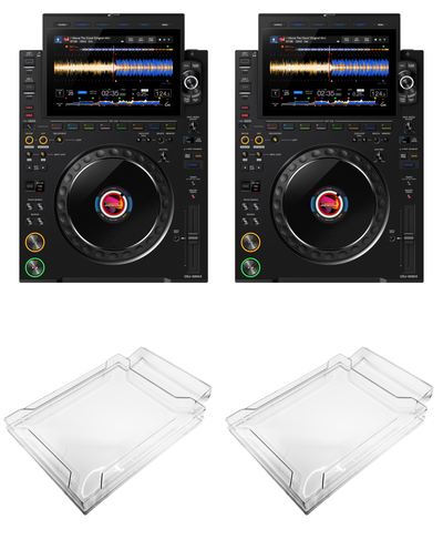 2x AlphaTheta CDJ-3000X + 2x Odyssey AGSCDJ3000X Cover Bundle