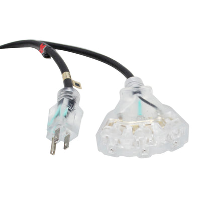 ProX 10' Ft. 120VAC NEMA 15 Male to 3 Outlet Female Power-Extension Cord 14 AWG