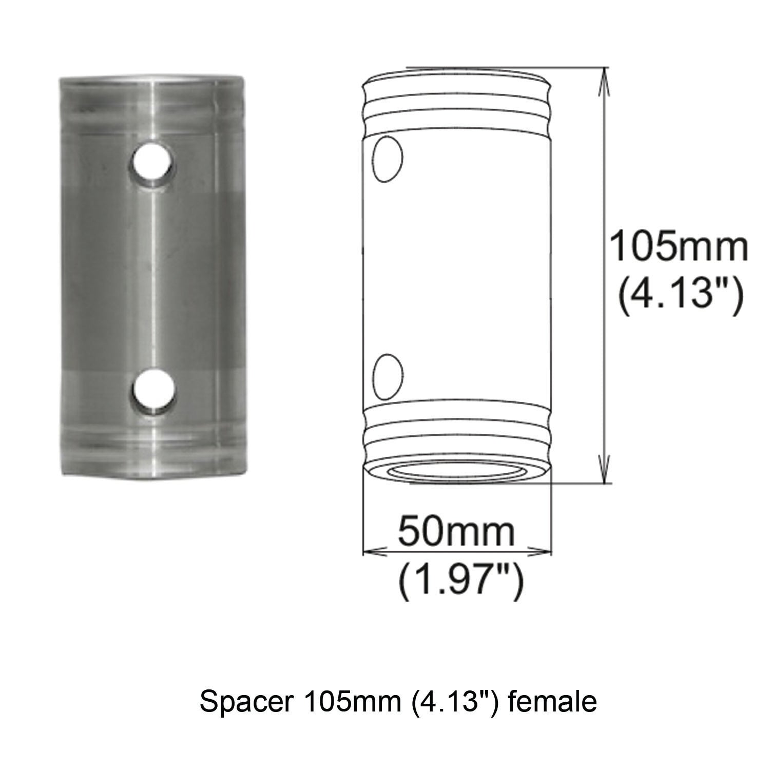 ProX Spacer 105mm Female Coupler