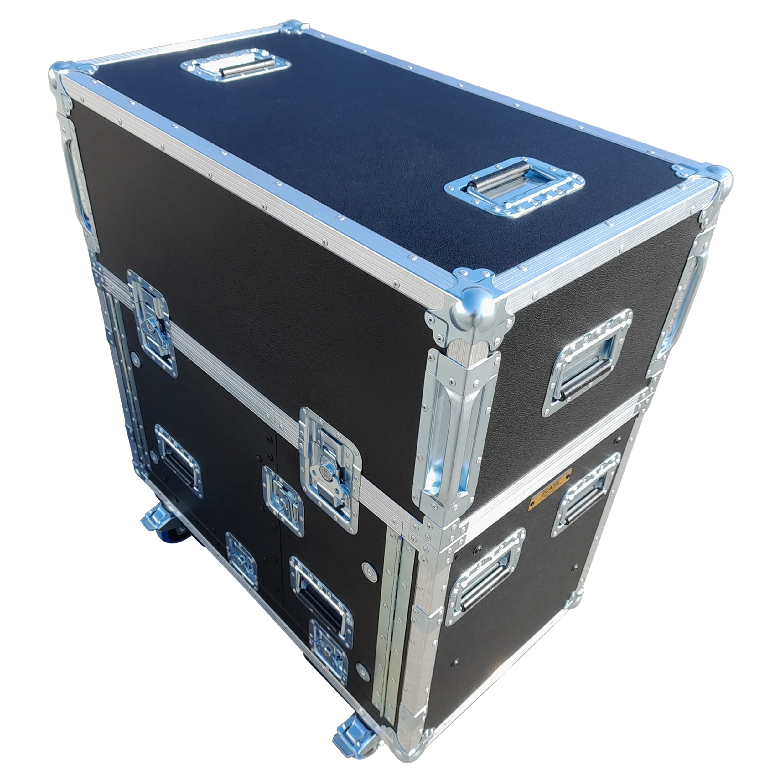 ProX Yamaha DM7-EX Flip-Ready Hydraulic Console Easy Retracting Lifting 1U Rack Space Flight Case with wheels by ZCASE