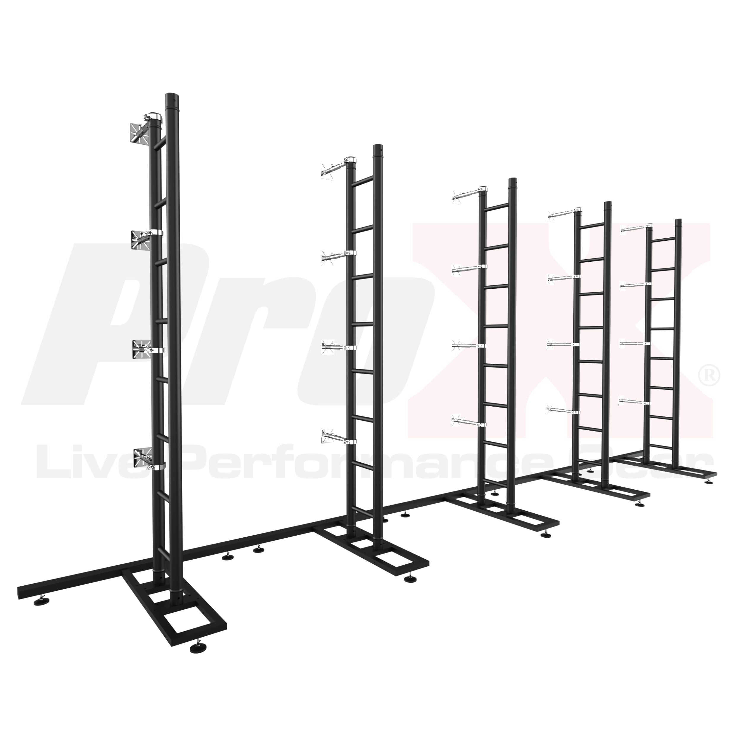 ProX LED Video Display Panel Ground Support System Package 5M/16.40FT Width x 2.0M/6.56FT Height in Black
