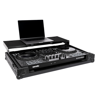 Headliner HL10013 - Pitch Black Flight Case for DDJ-FLX10 W/ Laptop Platform & Wheels