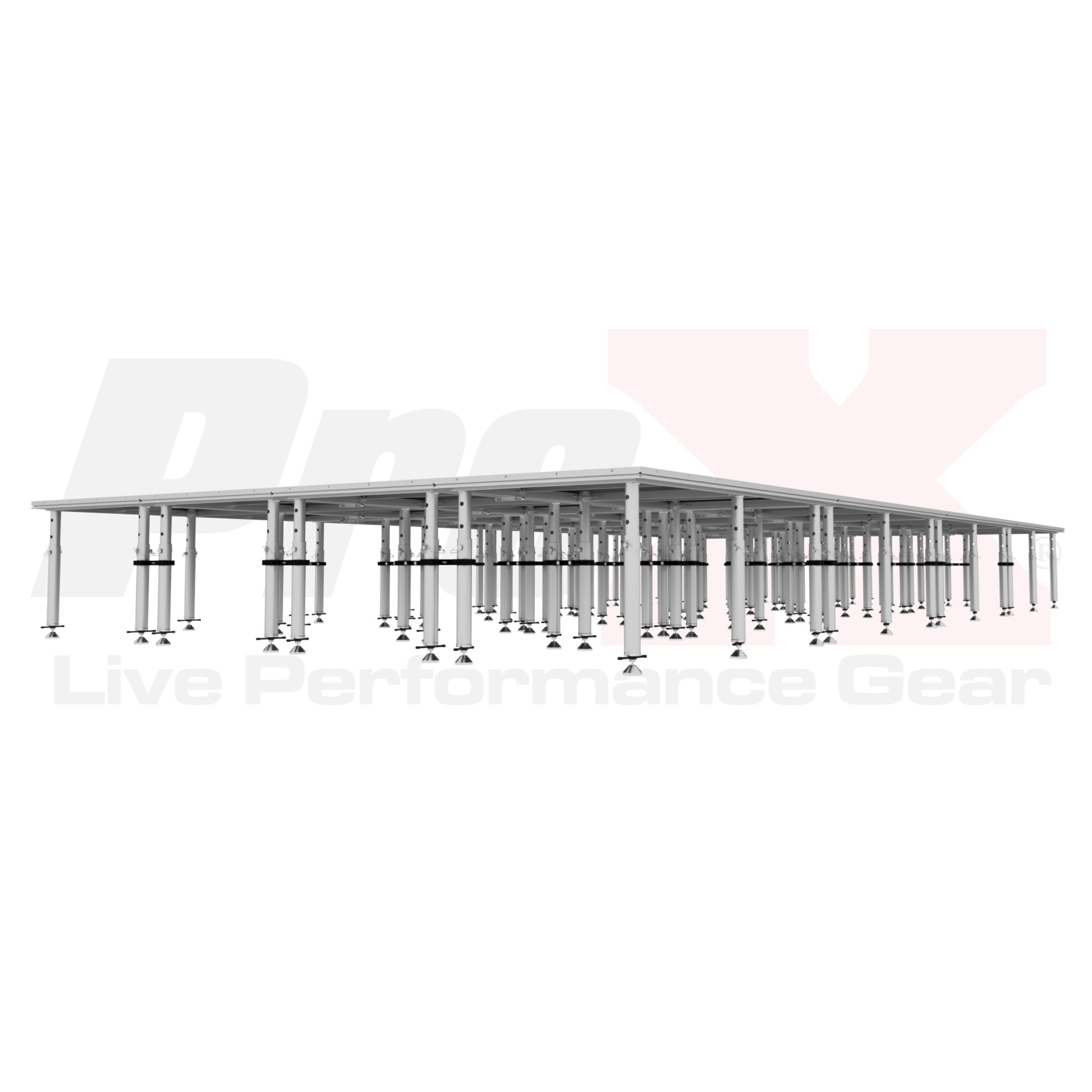 ProX StageQ 16x32ft Portable Stage Platform Package with 16 Decks Event Staging System 28-48" Height