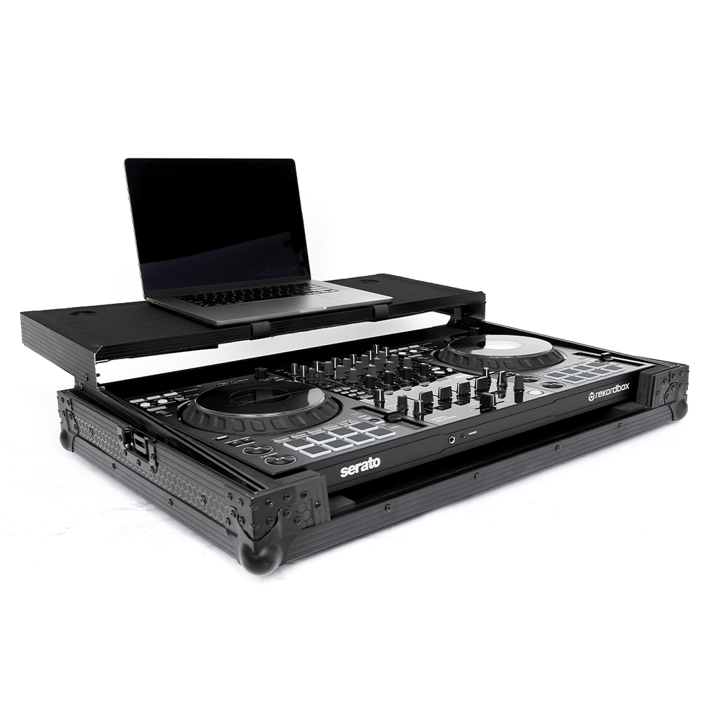 Headliner HL10012 - Pitch Black Flight Case for DDJ-FLX10 W/ Laptop Platform