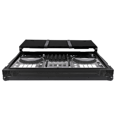 Headliner HL10013 - Pitch Black Flight Case for DDJ-FLX10 W/ Laptop Platform & Wheels