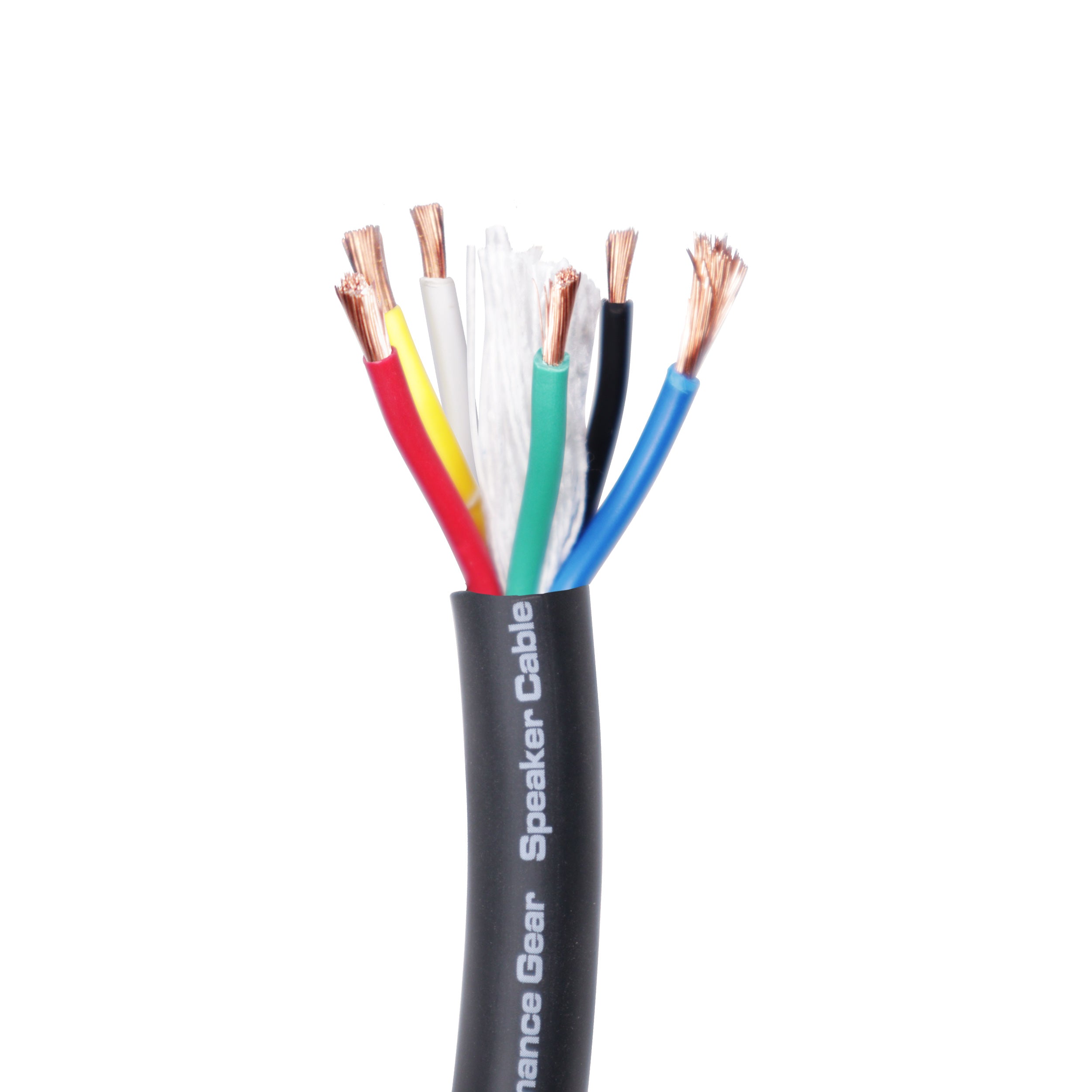 ProX 500 Ft. 12 AWG 6 Conductor Hybrid Passive Speaker Wire Bulk Cable Spool Black