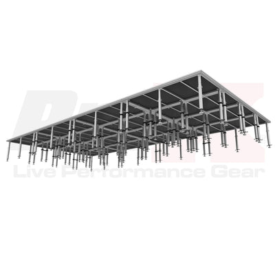 ProX StageQ 16x32ft Portable Stage Platform Package with 16 Decks Event Staging System 28-48" Height