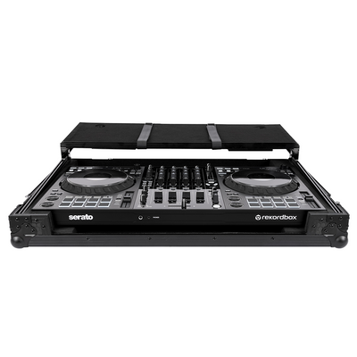Headliner HL10013 - Pitch Black Flight Case for DDJ-FLX10 W/ Laptop Platform & Wheels