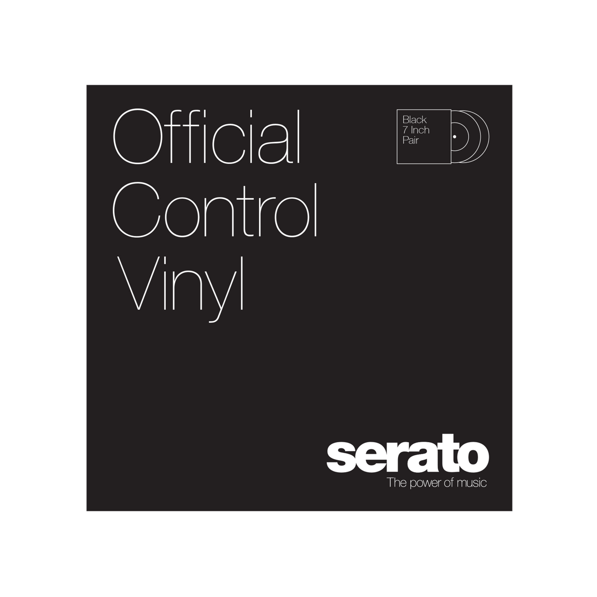 Serato 7-Inch DVS Control Vinyl Black Pair | The DJ Hookup