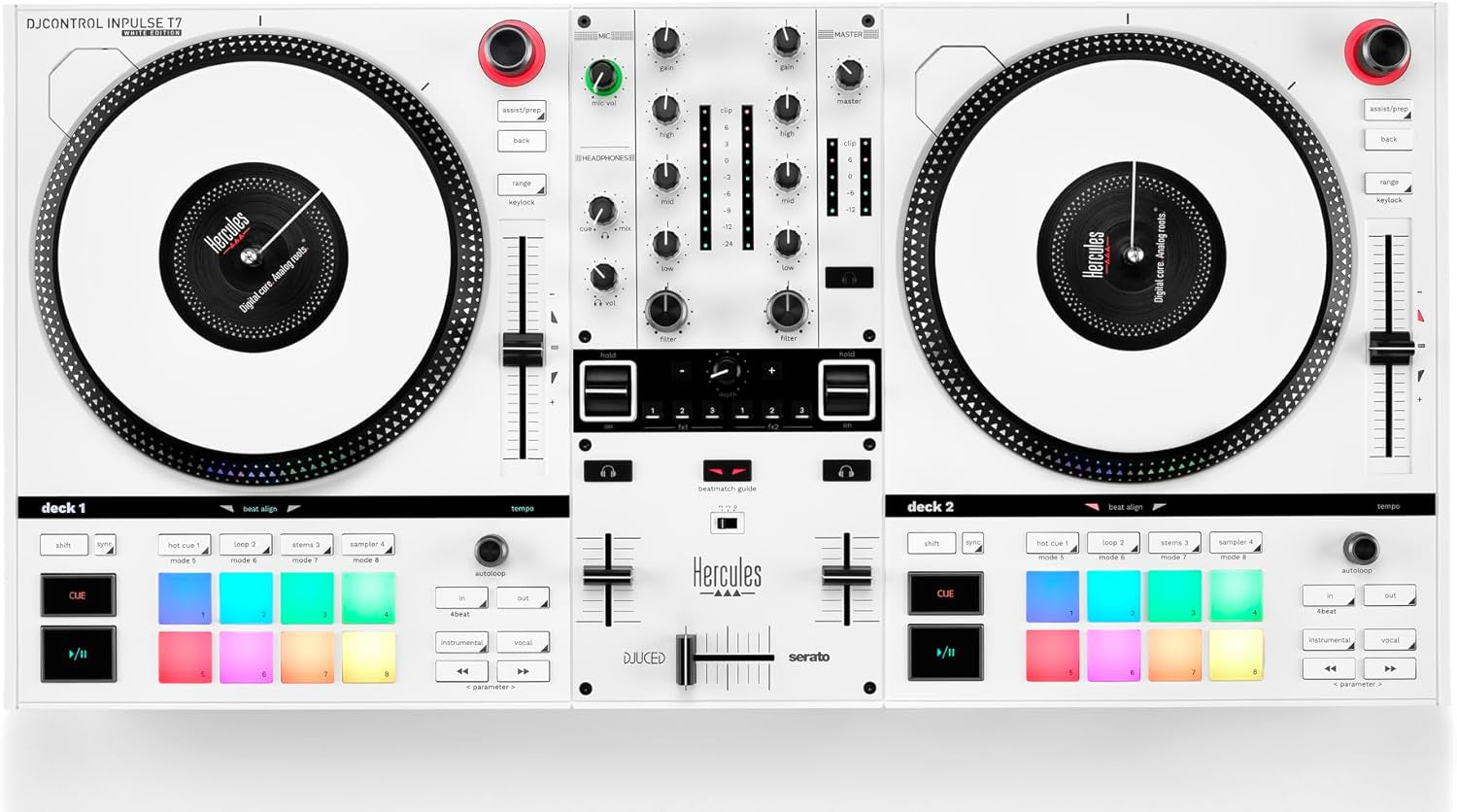 Hercules DJControl Inpulse T7 White Limited Edition 2-Channel DJ
