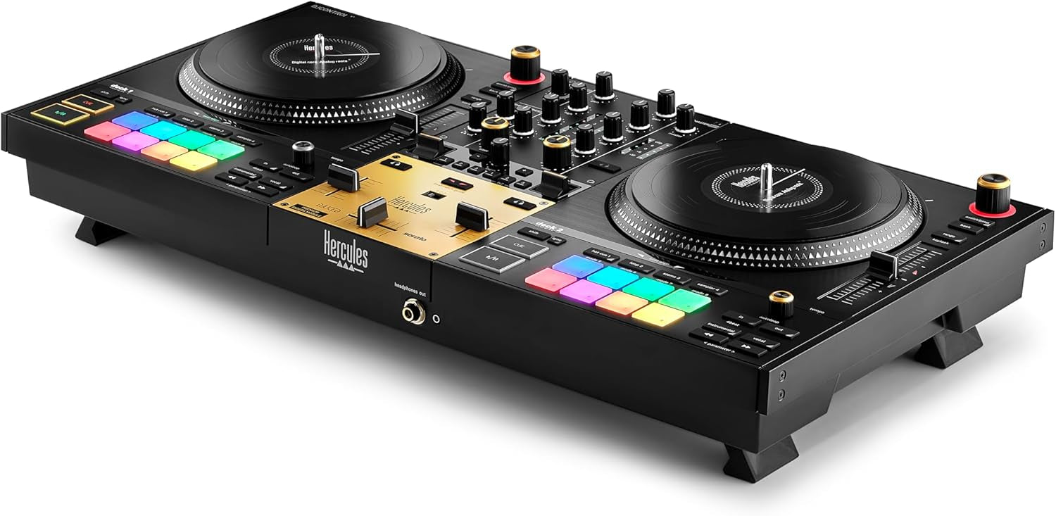 Hercules DJ Control Inpulse T7 Premium Edition - 2-Channel DJ Controller for Serato & Djuced with 7", Premium Vinyl Edition