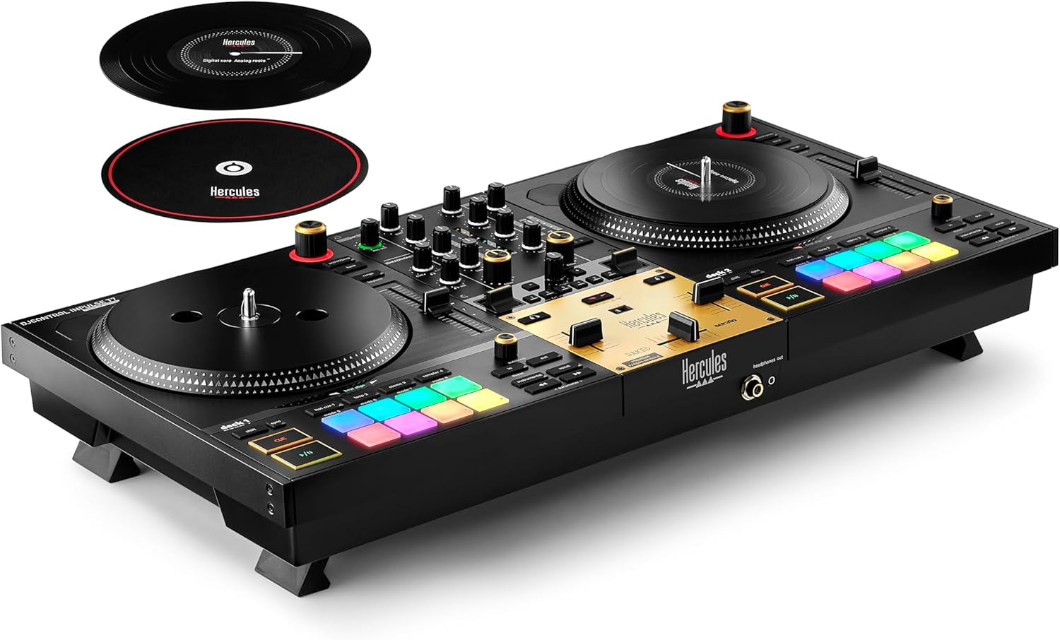 Hercules DJ Control Inpulse T7 Premium Edition - 2-Channel DJ Controller for Serato & Djuced with 7", Premium Vinyl Edition