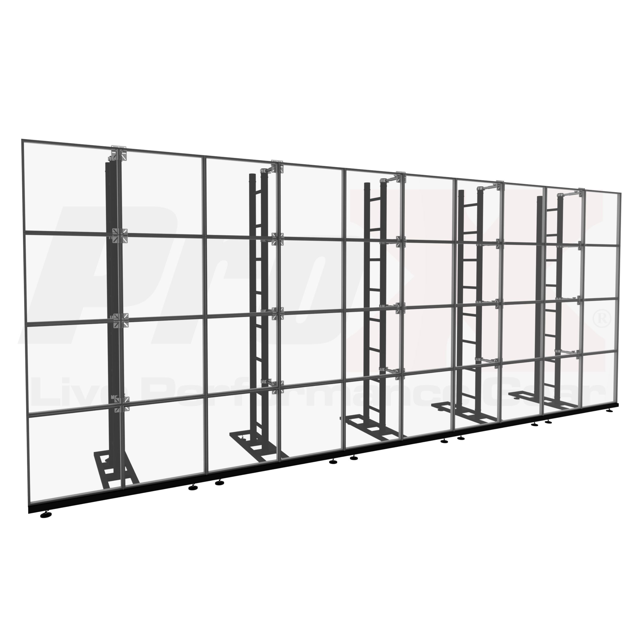 ProX LED Video Display Panel Ground Support System Package 5M/16.40FT Width x 2.0M/6.56FT Height in Black