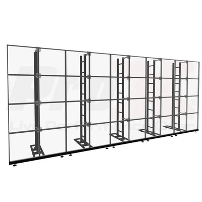 ProX LED Video Display Panel Ground Support System Package 5M/16.40FT Width x 2.0M/6.56FT Height in Black