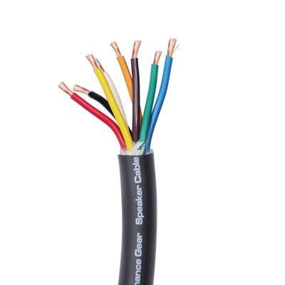 ProX 100 Ft. 12 AWG 8 Conductor Hybrid Passive Speaker Cable Wire Bulk Cable Spool Black
