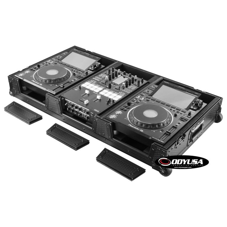 Odyssey 810134 -  Industrial Board Case Fitting Most 10″ DJ Mixers and Two Pioneer CDJ-3000