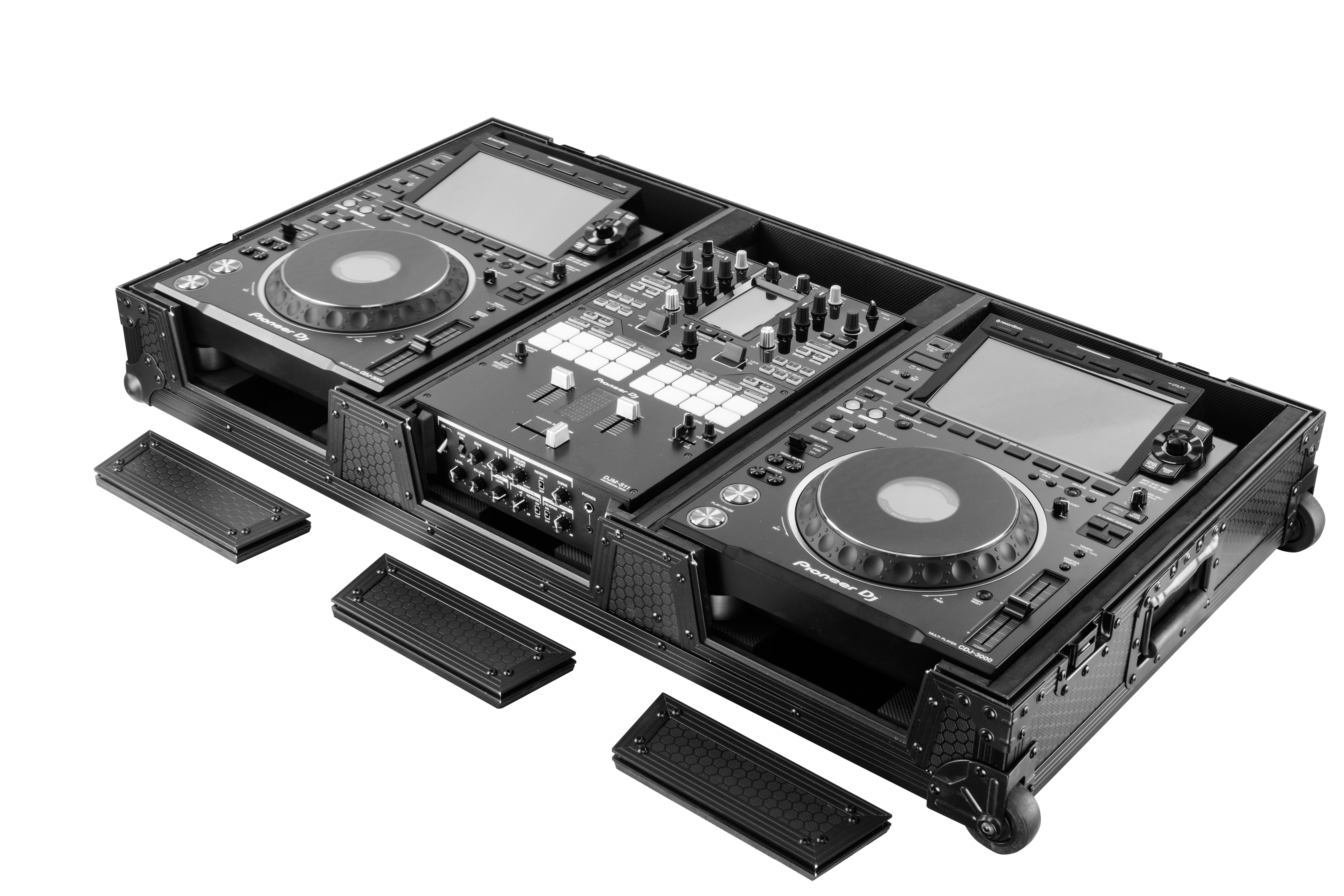 Odyssey 810134 -  Industrial Board Case Fitting Most 10″ DJ Mixers and Two Pioneer CDJ-3000