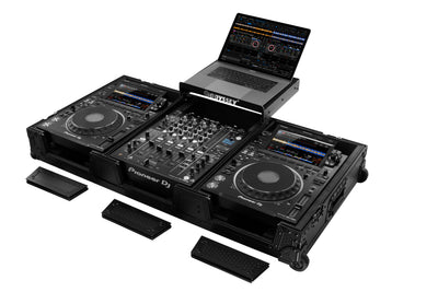 Odyssey 810141 -  Industrial Board Glide Style Case Fitting Most 12″ DJ Mixers and Two Pioneer CDJ-3000