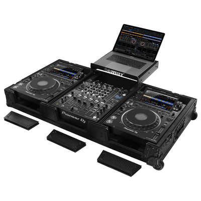 Odyssey 810141 -  Industrial Board Glide Style Case Fitting Most 12″ DJ Mixers and Two Pioneer CDJ-3000