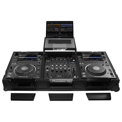Odyssey 810141 -  Industrial Board Glide Style Case Fitting Most 12″ DJ Mixers and Two Pioneer CDJ-3000
