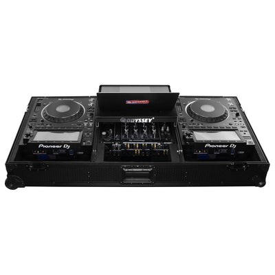 Odyssey 810141 -  Industrial Board Glide Style Case Fitting Most 12″ DJ Mixers and Two Pioneer CDJ-3000