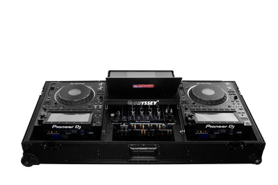 Odyssey 810141 -  Industrial Board Glide Style Case Fitting Most 12″ DJ Mixers and Two Pioneer CDJ-3000