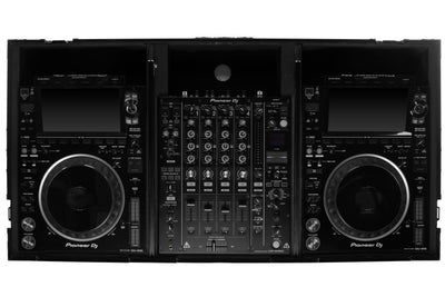 Odyssey 810141 -  Industrial Board Glide Style Case Fitting Most 12″ DJ Mixers and Two Pioneer CDJ-3000