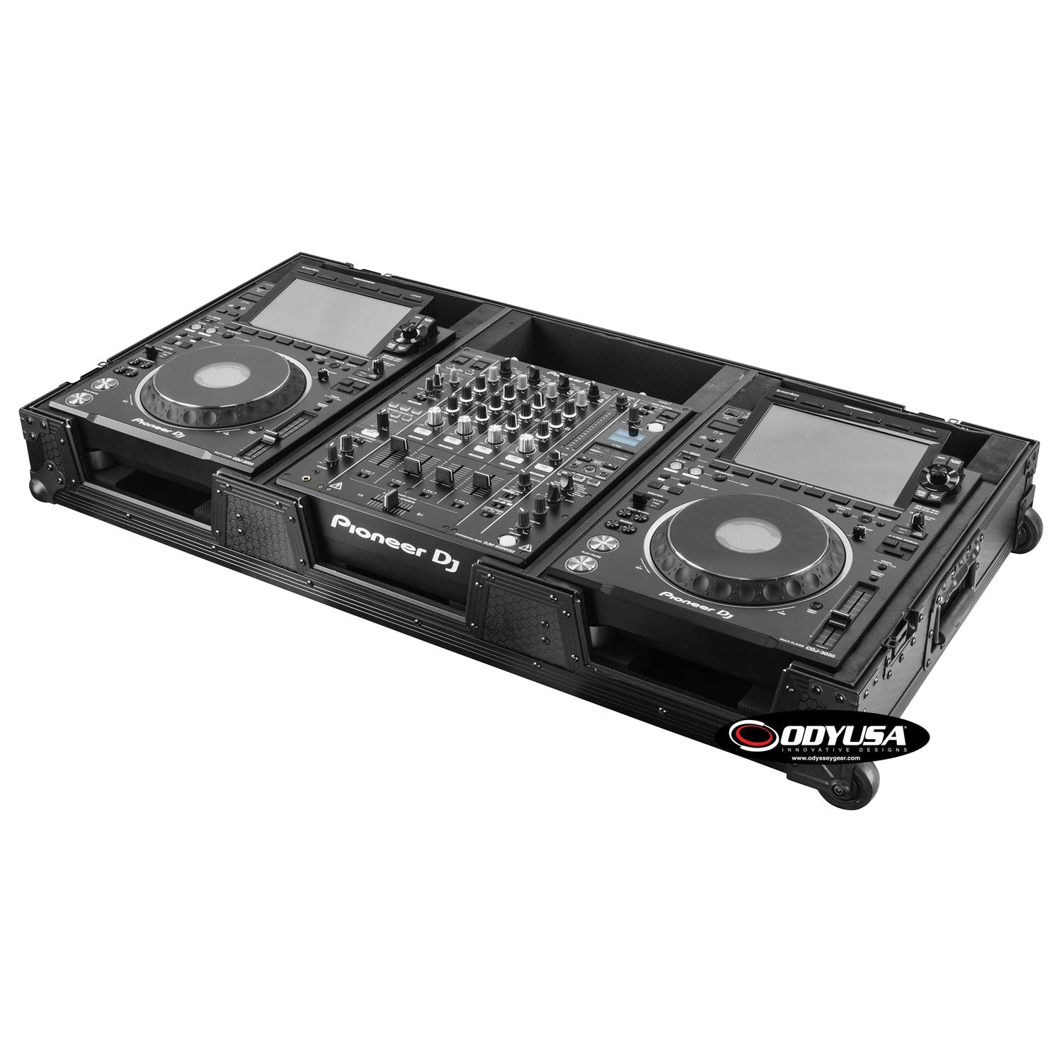 Odyssey 810158 -  Industrial Board Case Fitting Most 12″ DJ Mixers and Two Pioneer CDJ-3000