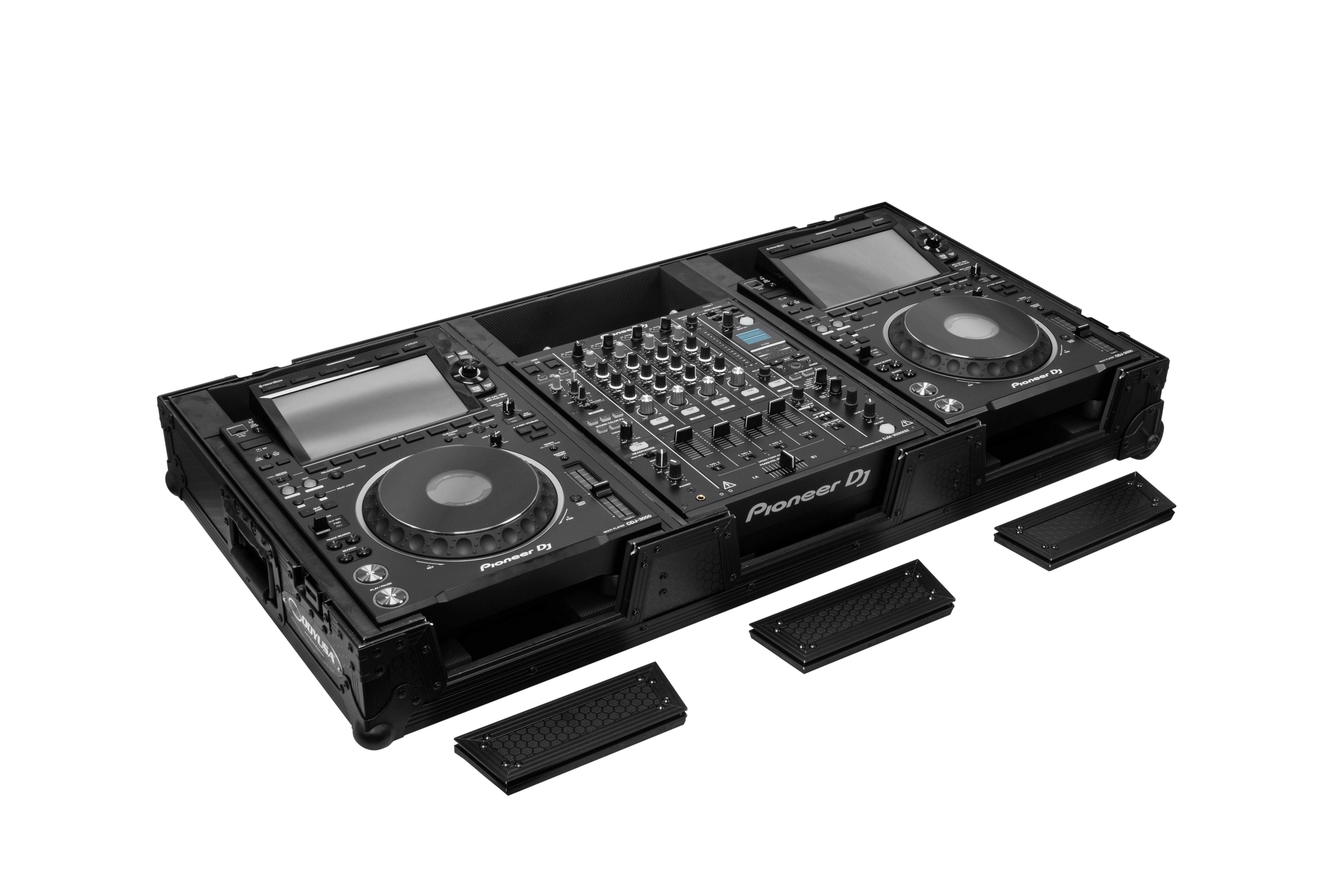 Odyssey 810158 -  Industrial Board Case Fitting Most 12″ DJ Mixers and Two Pioneer CDJ-3000