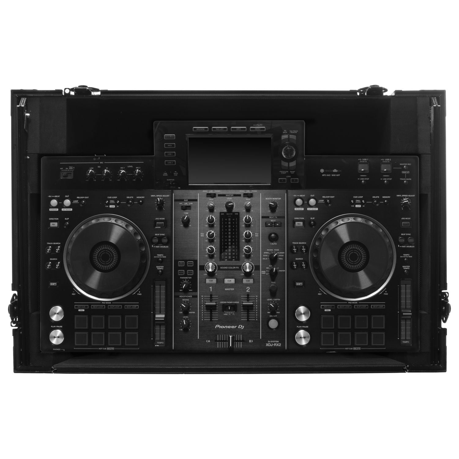 Odyssey 810226 -  Pioneer XDJ-RX3 / XDJ-RX2 Industrial Board Glide Style 2U Case