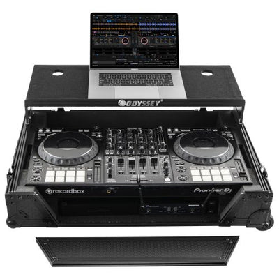Odyssey 810271 - Custom Fit for Pioneer DDJ-1000 Industrial Board Glide Style 1U Case with Wheels
