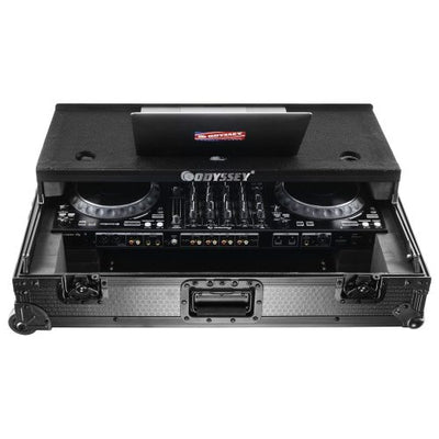Odyssey 810271 - Custom Fit for Pioneer DDJ-1000 Industrial Board Glide Style 1U Case with Wheels