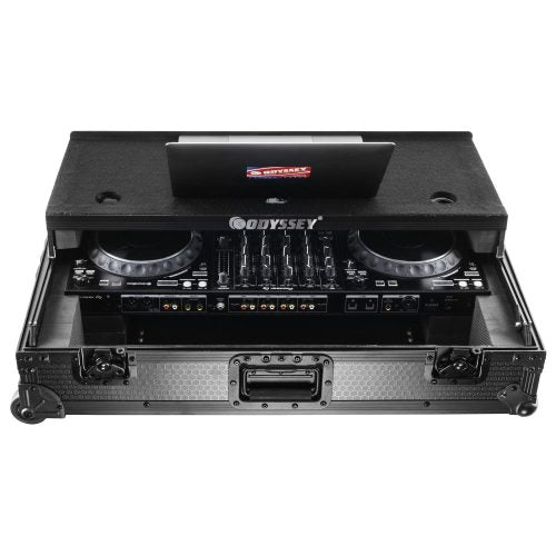 Odyssey 810271 - Custom Fit for Pioneer DDJ-1000 Industrial Board Glide Style 1U Case with Wheels