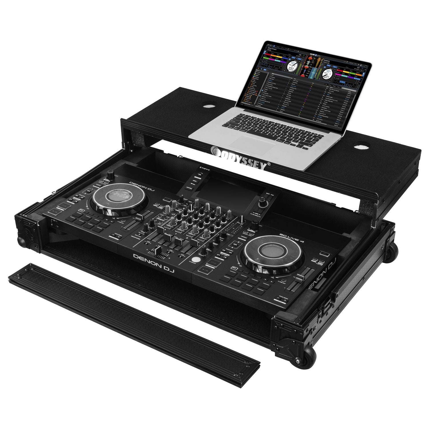 Odyssey 810SC4M - Denon DJ SC LIVE 4 I-Board Flight Case with Glide Style Laptop Platform