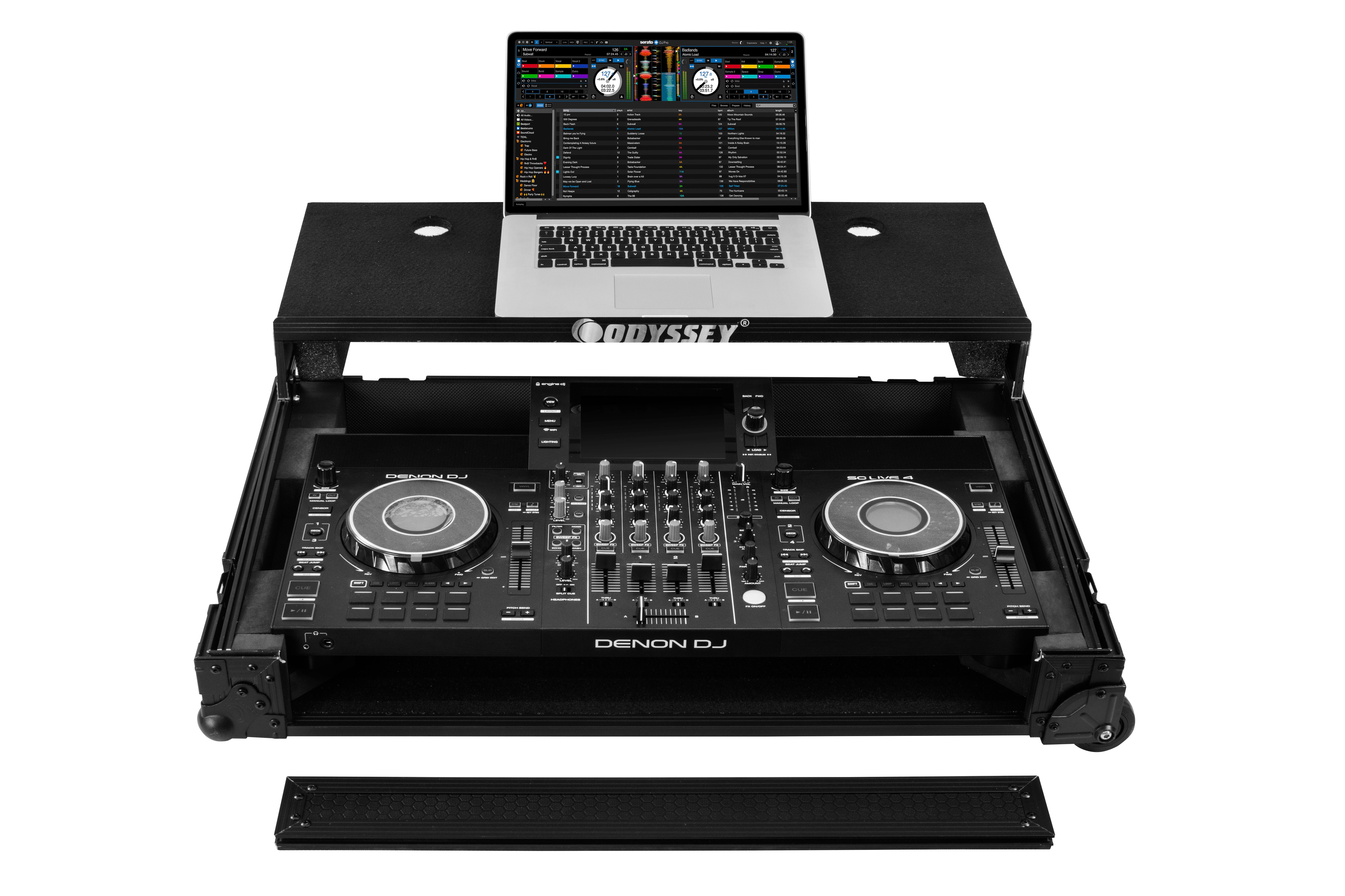 Odyssey 810SC4M - Denon DJ SC LIVE 4 I-Board Flight Case with Glide Style Laptop Platform